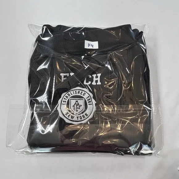 Abercrombie & Fitch Shorts Men XL Black Sweat 8" Fleece Graphic Casual Y2K - Picture 8 of 8